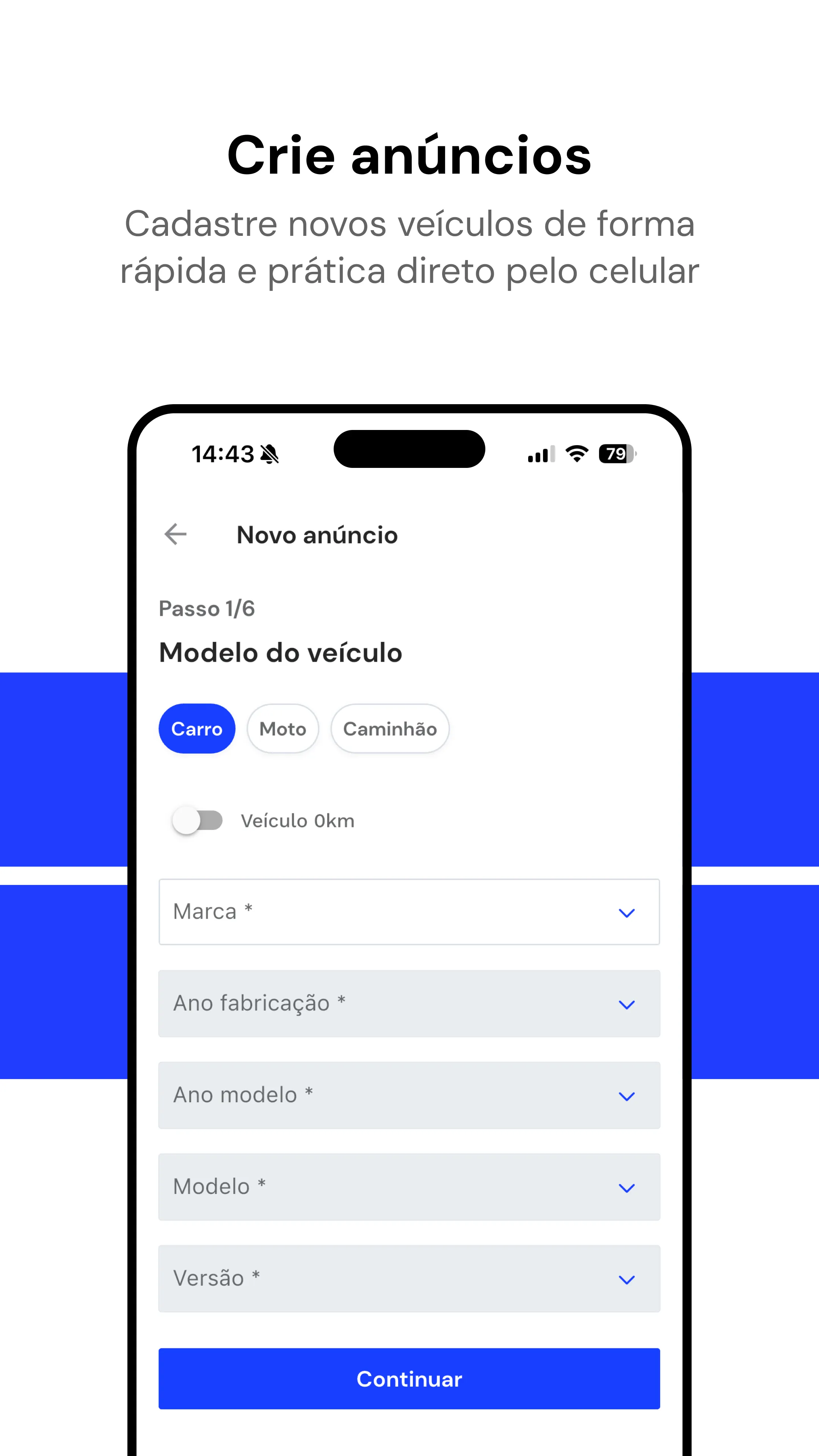 Crie anúncios rápido e prático direto pelo celular