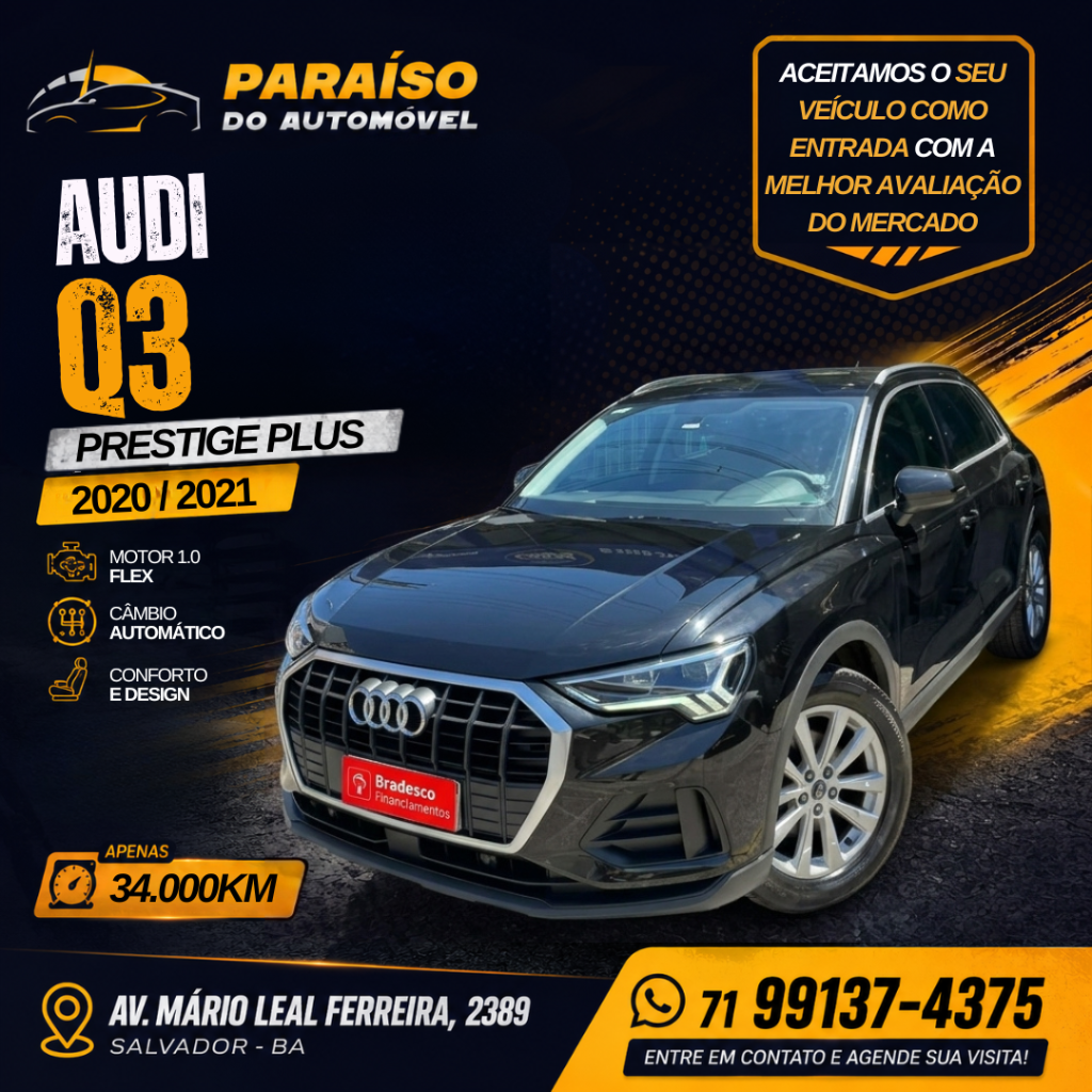 Audi Q3 1.4 35 TFSI GASOLINA PRESTIGE PLUS S TRONIC 2021