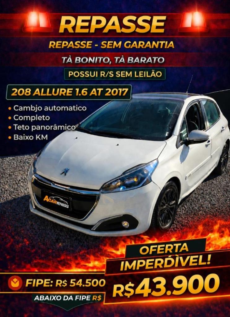 Peugeot 208 208 Allure 1.6 Flex 16V 5p Aut. 2017