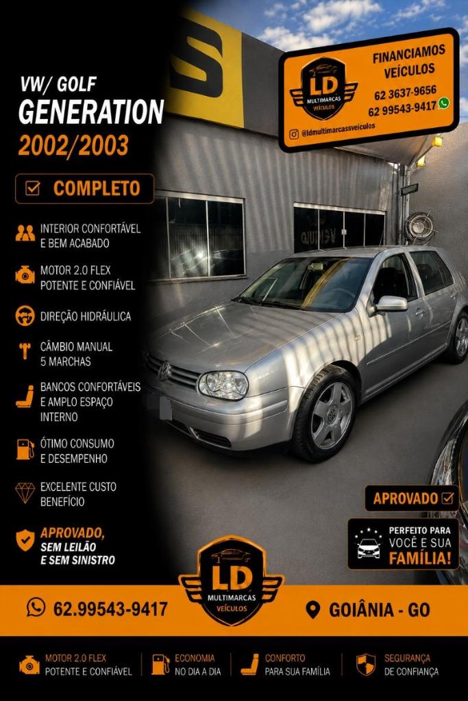 Volkswagen Golf Golf 1.6Mi/ 1.6Mi Gener./Black & Silver 2003