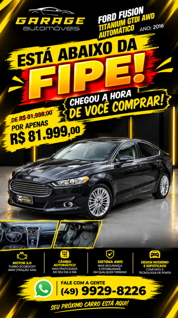 Ford Fusion Fusion Titanium 2.0 GTDI Eco. Awd Aut. 2016