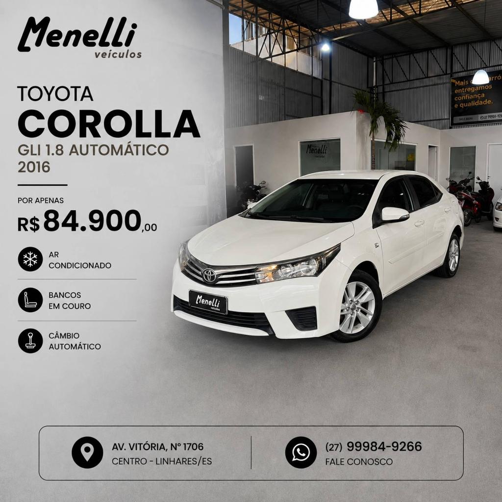 Toyota Corolla Corolla GLi 1.8 Flex 16V Mec. 2016