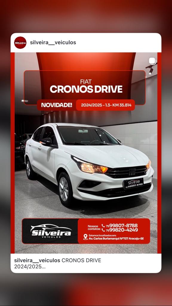 Fiat Cronos 1.0 FIREFLY FLEX DRIVE MANUAL 2025