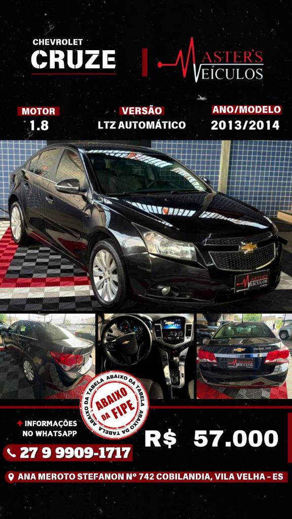 Chevrolet Cruze CRUZE LTZ 1.8 16V FlexPower 4p Aut. 2014