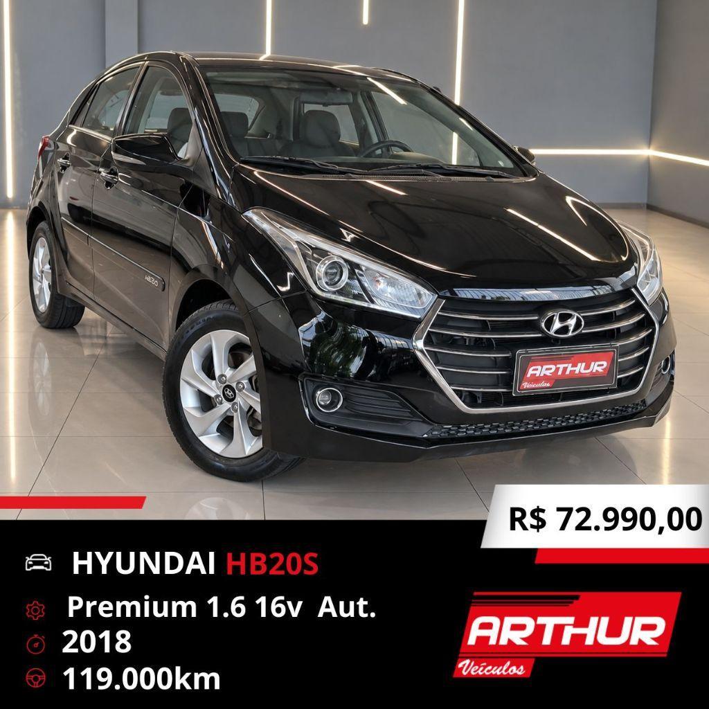Hyundai Hb20S 1.6 PREMIUM 16V FLEX 4P AUTOMÁTICO 2018