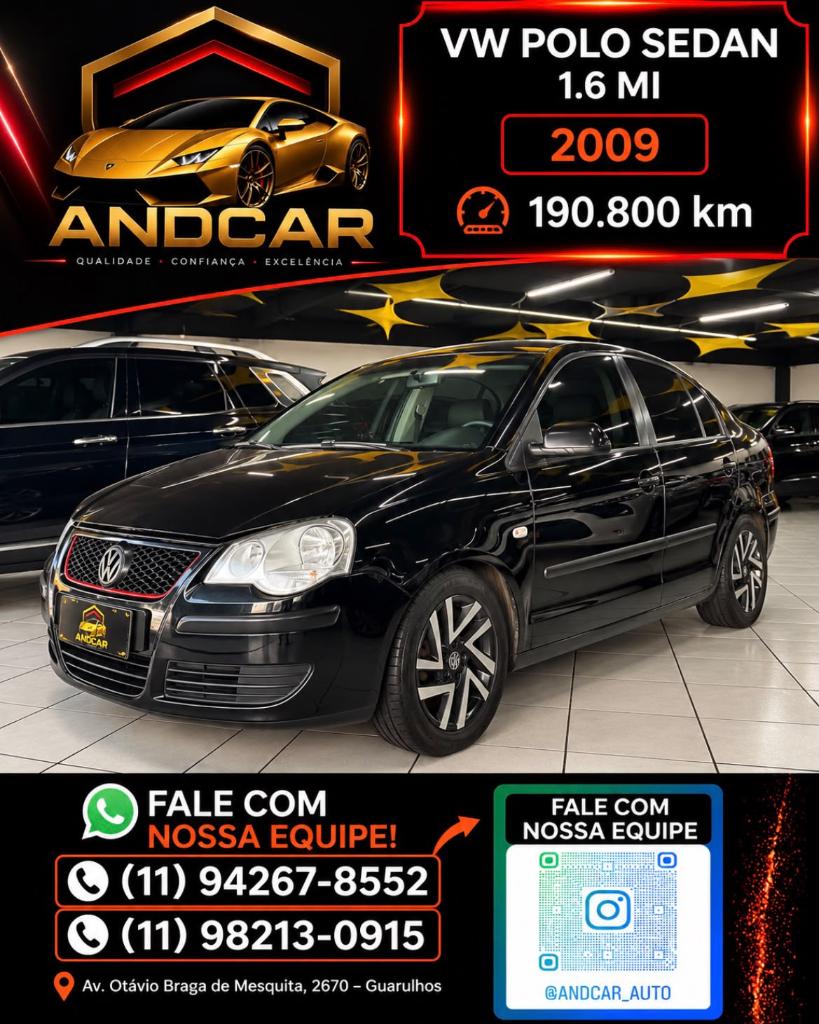 Volkswagen Polo POLO 1.6 MI/S.OURO 1.6 MI TOT.FLEX 8V 5P 2009