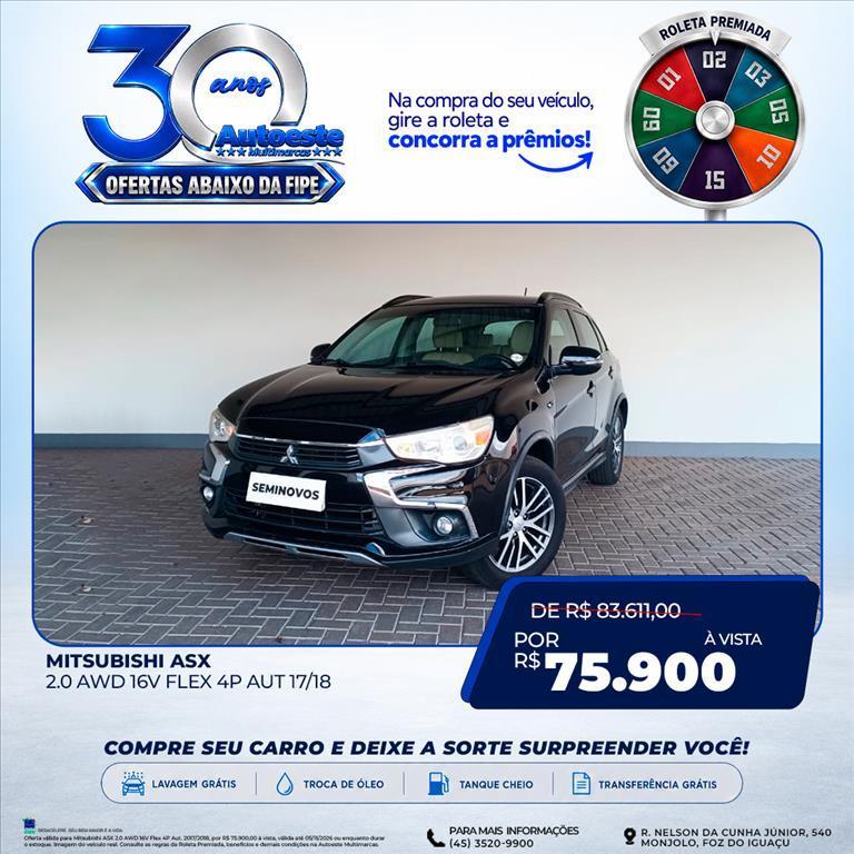 Mitsubishi Asx 2.0 Cvt 4wd 2018
