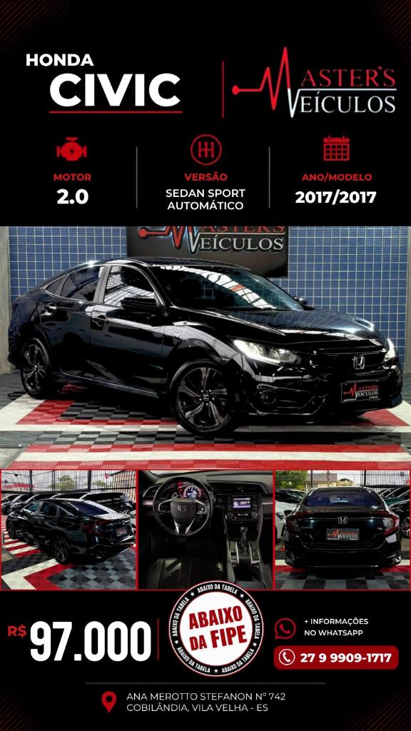 Honda Civic 2.0 16V FLEXONE SPORT 4P CVT 2017