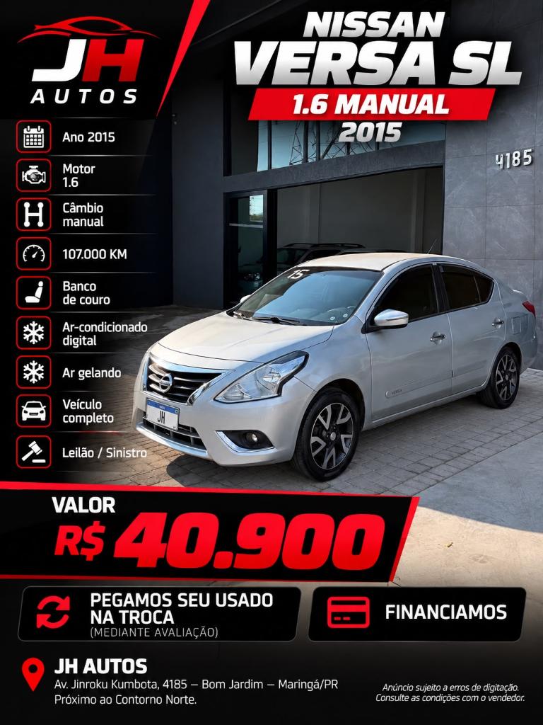 Nissan Versa SV 1.6 16V FLEX 2015