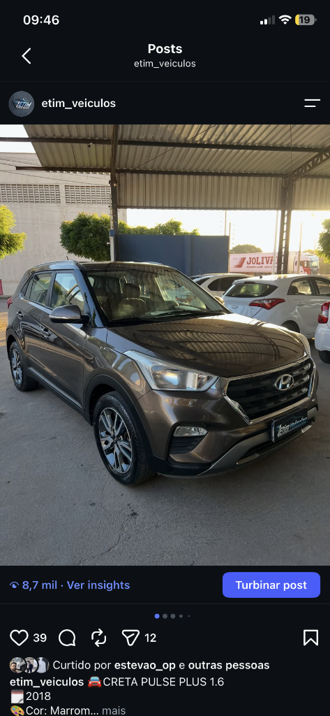 Hyundai Creta 1.6 16V FLEX PULSE AUTOMÁTICO 2018