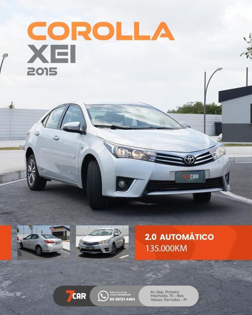 Toyota Corolla 1.8 GLI 16V FLEX 4P AUTOMÁTICO 2015