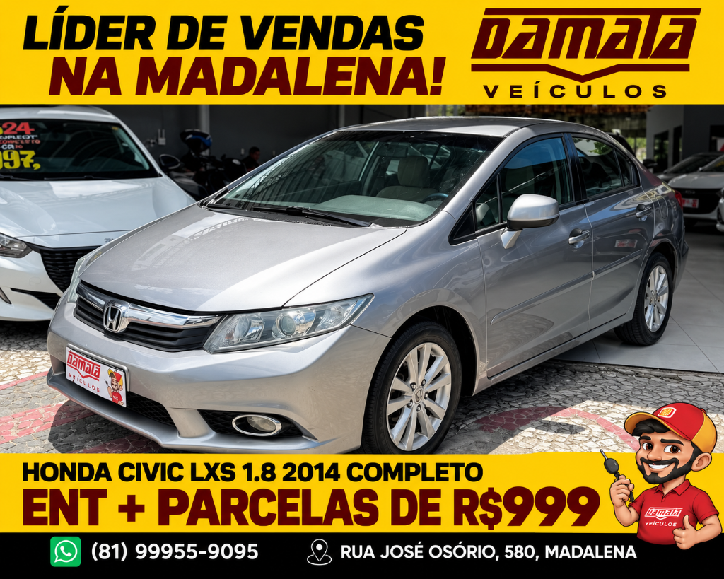 Honda Civic LXS 1.8 CVT FLEX 2014
