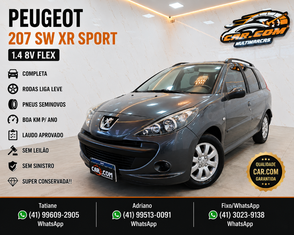 Peugeot 207 SW XR SPORT 1.4 FLEX 8V 5P 2011