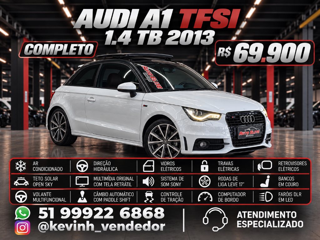 Audi A1 1.4 TFSI SPORTBACK ATTRACTION 16V 122CV GASOLINA 4P S-TRONIC 2013