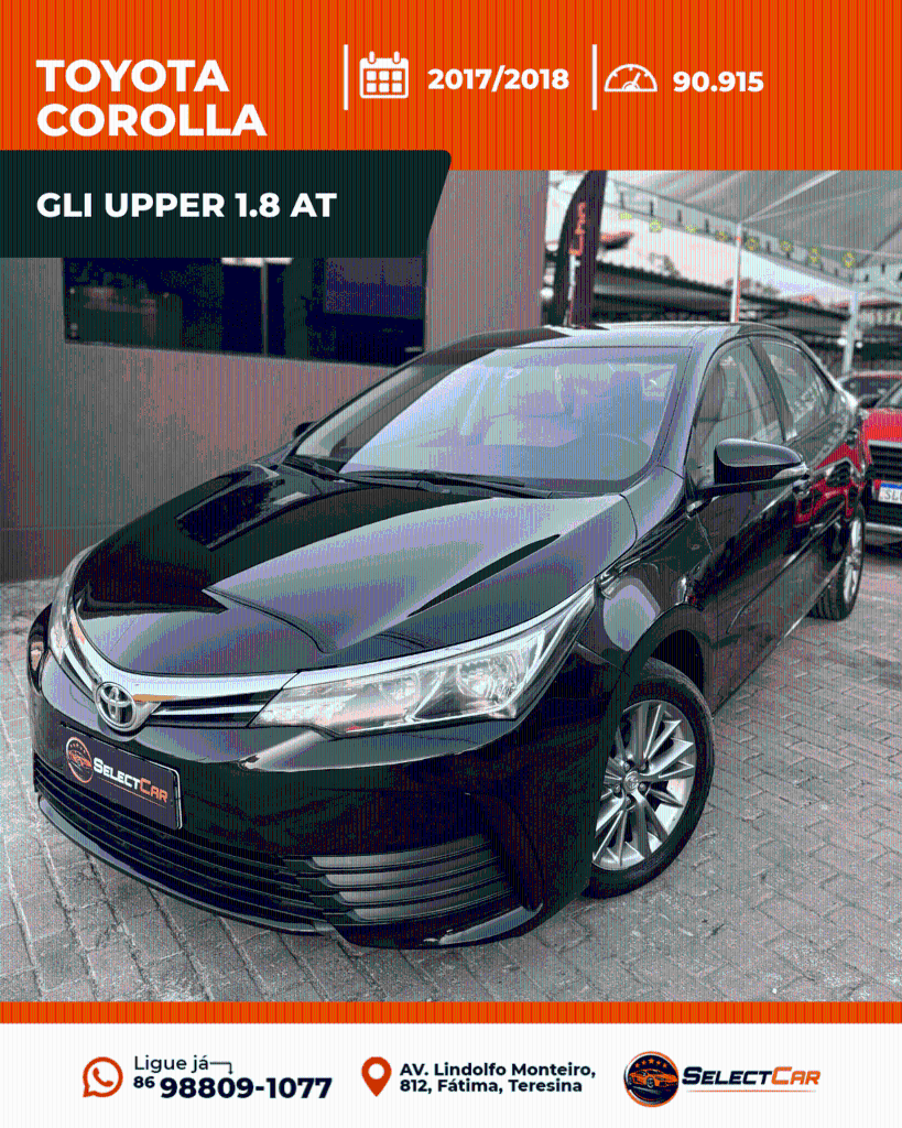 Toyota Corolla Corolla GLi Upper 1.8 Flex 16V Aut. 2018