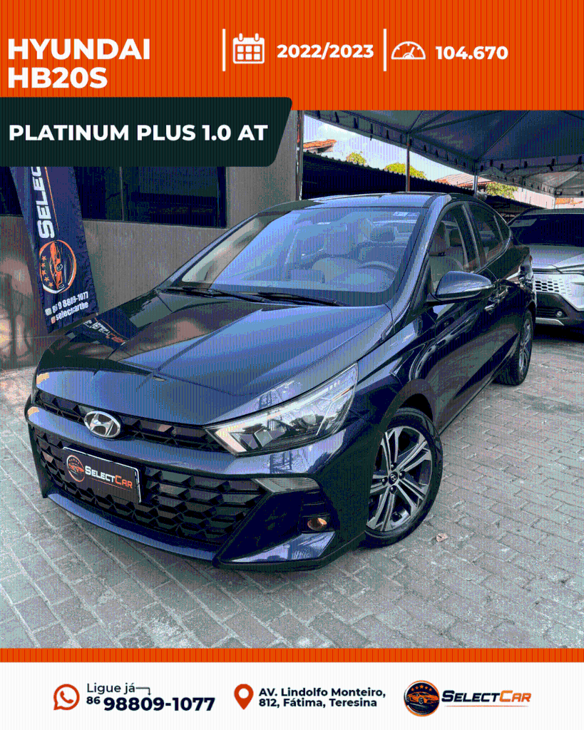 Hyundai Hb20 1.0 TGDI FLEX PLATINUM PLUS AUTOMÁTICO 2023