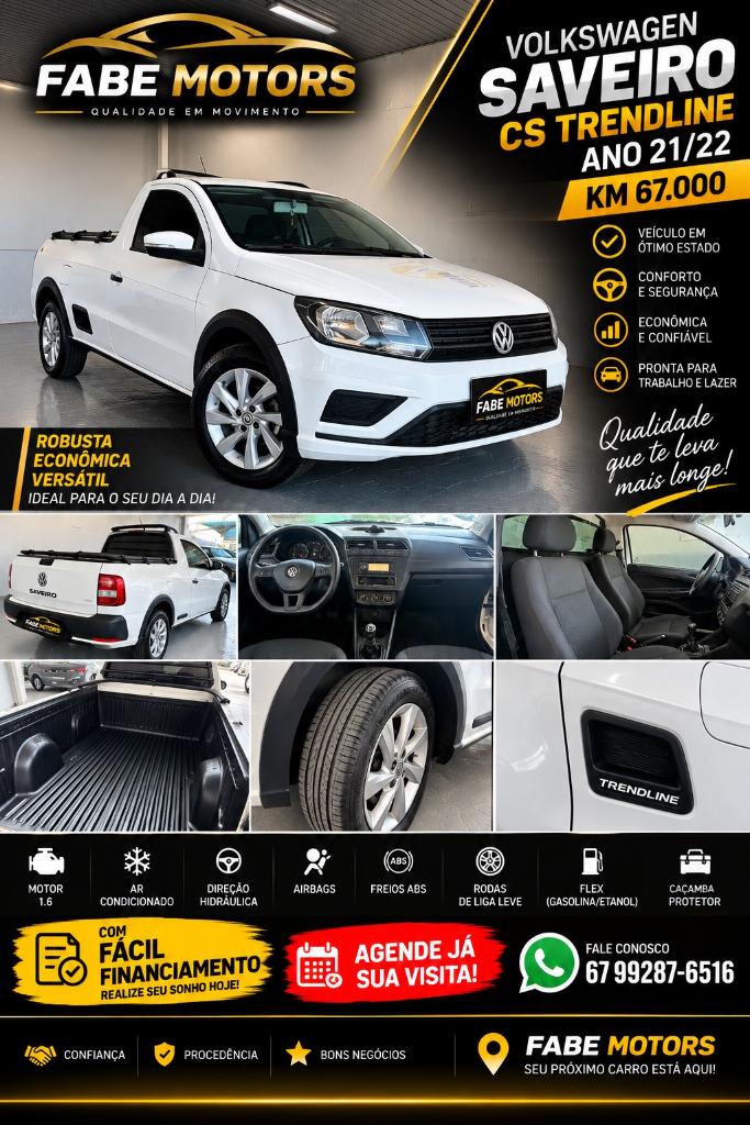 Volkswagen Saveiro 1.6 MSI TRENDLINE CS 16V FLEX 2P MANUAL 2022