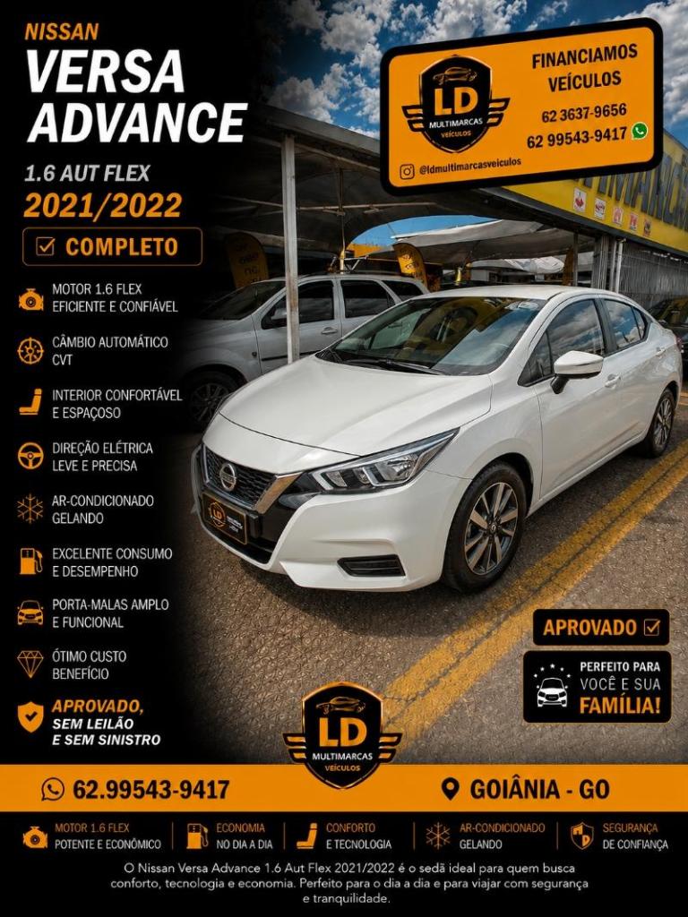 Nissan Versa VERSA Advance 1.6 16V Flex Aut. 2022