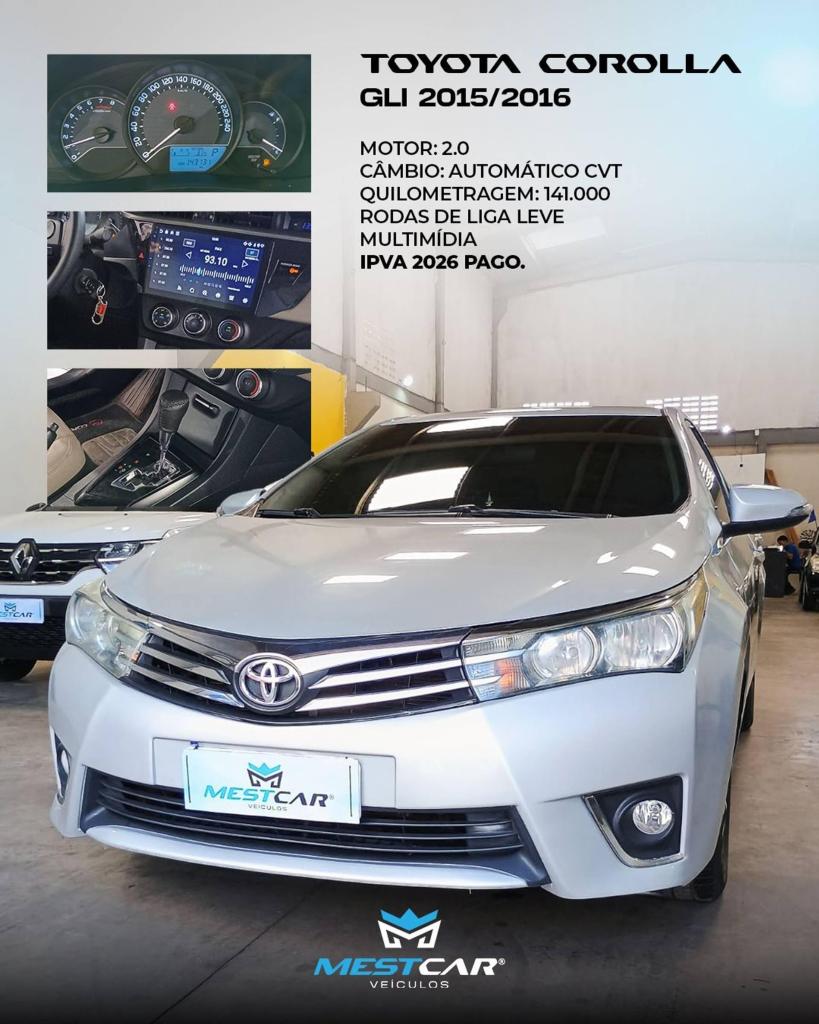 Toyota Corolla Corolla GLi 1.8 Flex 16V Mec. 2016