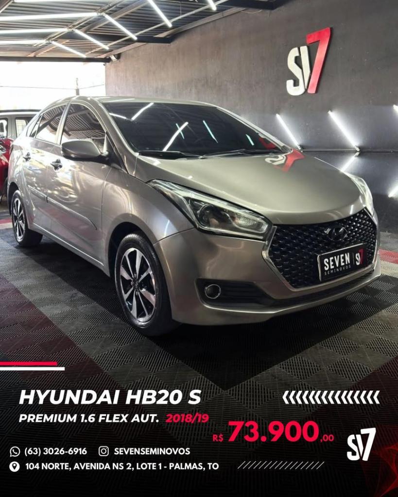 Hyundai Hb20S 1.6 PREMIUM 16V FLEX 4P AUTOMÁTICO 2019
