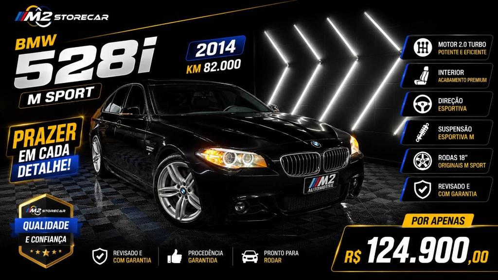 BMW 528Ia 528iA M Sport 2.0 Turbo 16V 245cv 4p 2014
