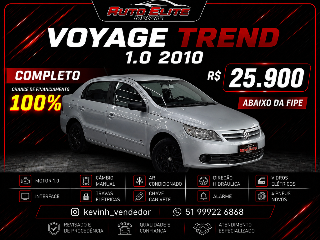 Volkswagen Voyage VOYAGE SELEÇÃO 1.0 Mi Total Flex 8V 4p 2010