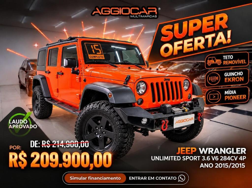 Jeep Wrangler Wrangler Unlimited Sport 3.6 V6 284cv 4p 2015