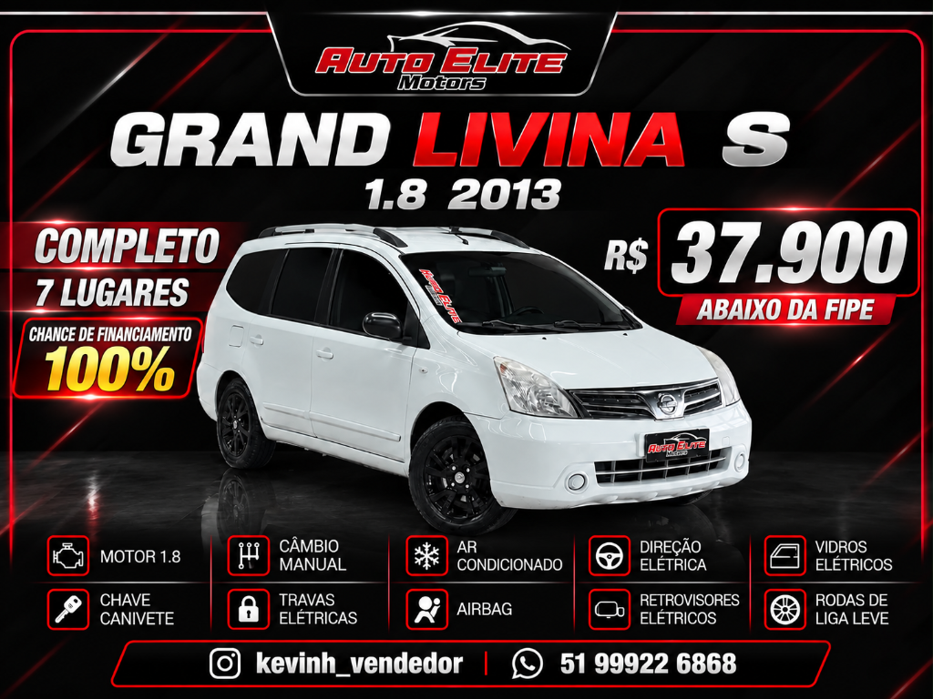 Nissan Grand Livina LIVINA GRAND S 1.8 16V FLEX FUEL MEC. 2013