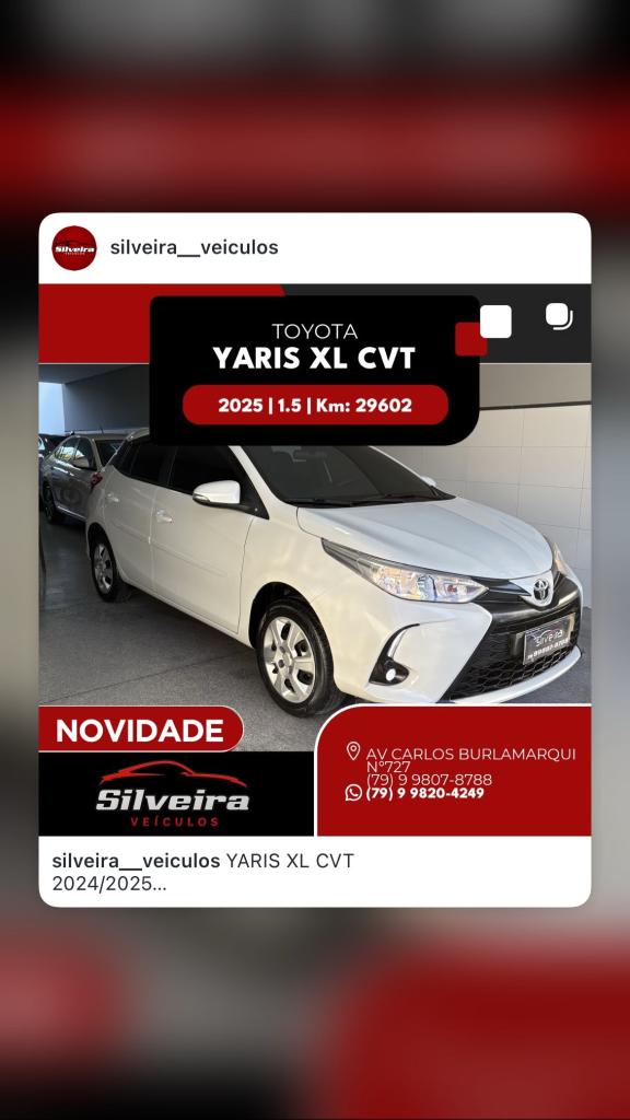 Toyota Yaris XL 1.5 CVT 2025